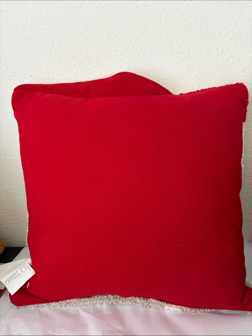 Festive Santa Face Throw Pillow with Red Hat - Home Holiday
